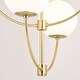preview thumbnail 5 of 9, Vaxcel Lighting H0295 Avers 4 Light 26" Wide Chandelier with Frosted