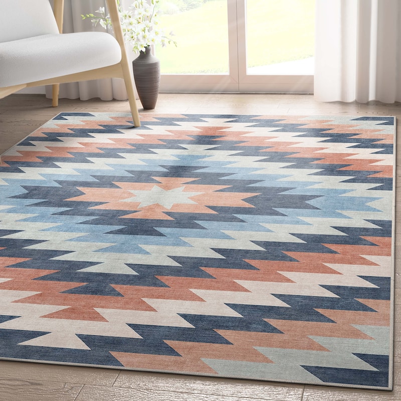 Well Woven Apollo Albuquerque Southwestern Machine Washable Area Rug