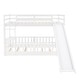 preview thumbnail 33 of 42, Twin Over Twin Bunk Bed with Removable Floor Bed and Bottom Guardrails, Fun Kids Loft Bed Frame with Ladder and Slide