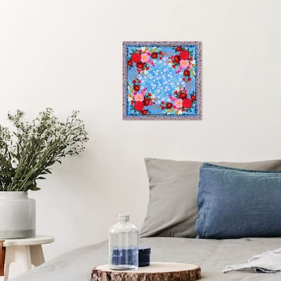Wynwood Studio Canvas Fashion and Glam Spring Gala Blue and Modern & Contemporary Wall Art Canvas Print