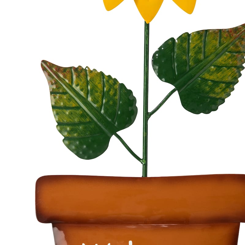 Glitzhome 36"H Metal Welcome to the Garden Sunflower Yard Stake