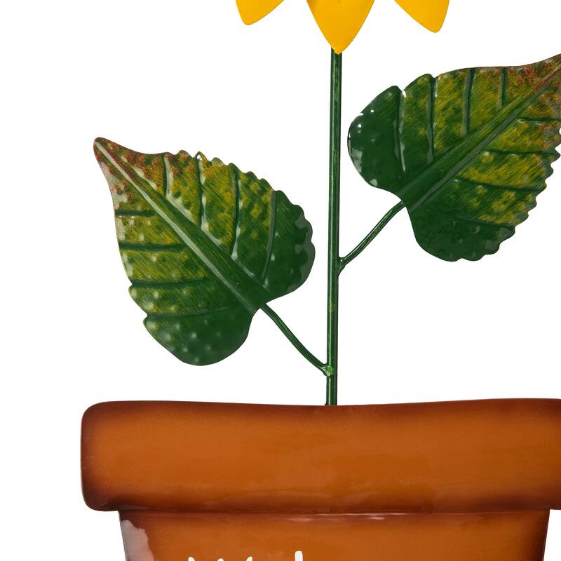 Glitzhome Fall Harvest Metal Yard Stake Hanging Decor for Thanksgiving (2-3 Functions)
