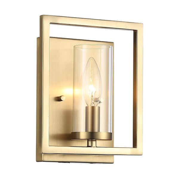 slide 2 of 5, Golden Lighting Marco 1-light Wall Sconce in Brushed Champagne Brass