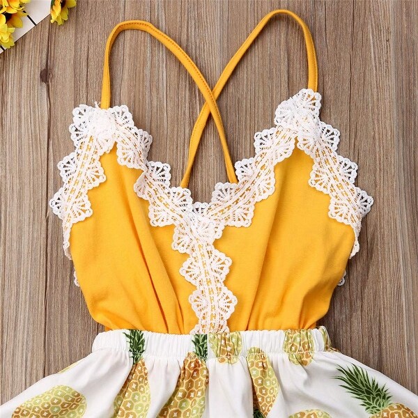 baby girl pineapple romper