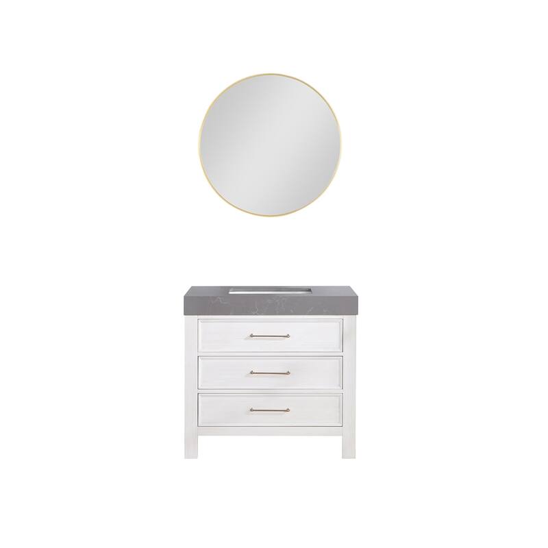 Miseno MV-703836 León 36" Free Standing Single Basin Vanity Set with