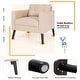 preview thumbnail 22 of 31, Costway Set of 2 Modern Tufted Accent Chair Linen Upholstered Armchair