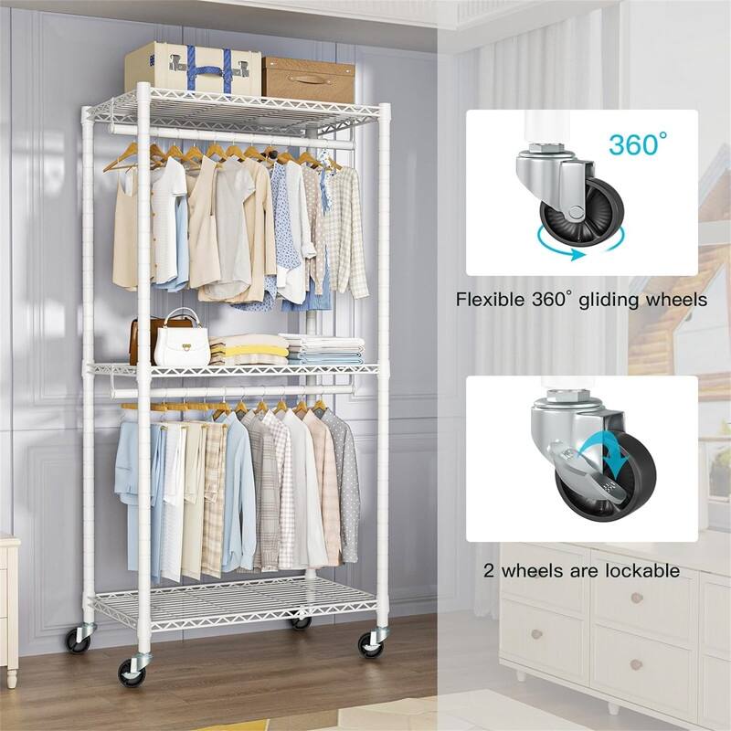 Heavy Duty Portable Closet - 14"D x 30"W x 76"H