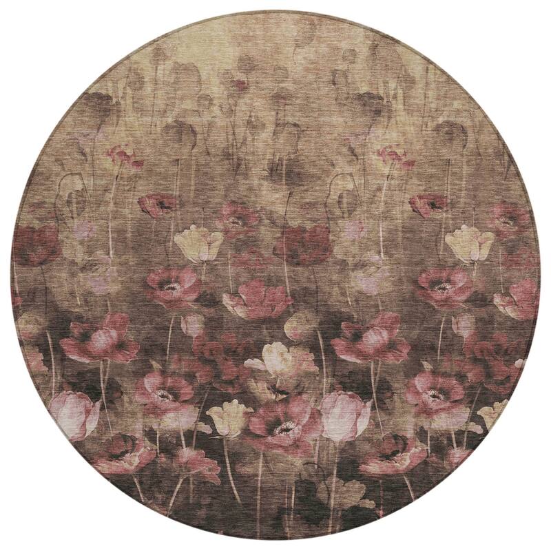 HomeRoots Floral Transitional Rectangle Outdoor Rug
