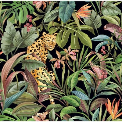 Daisy Bennett Designs Tropical Leopard Peel and Stick Wallpaper