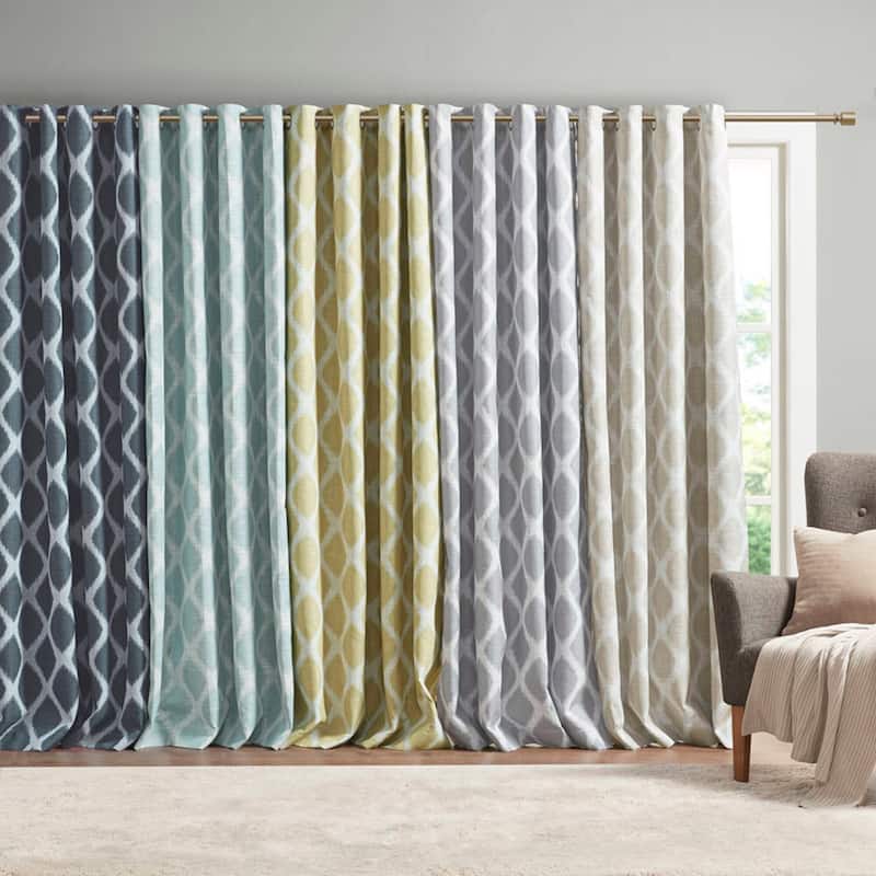 SunSmart Kagen Printed Ikat Blackout Curtain Panel