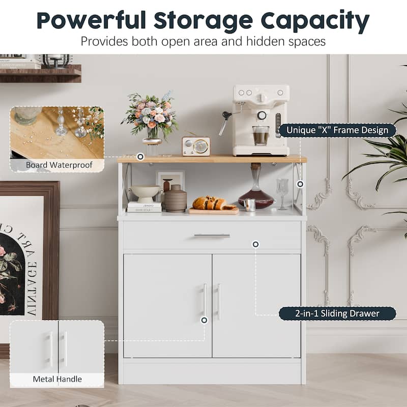 Futzca Sideboard Buffet Cabinet, Kitchen Storage Cabinet
