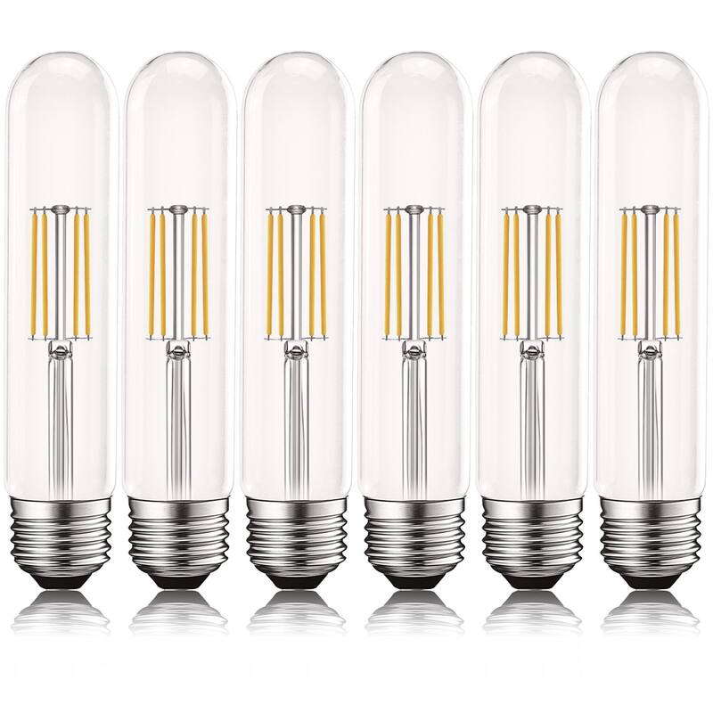 Luxrite Edison T9 LED Tube Light Bulbs 60W Equivalent 3000K Soft White 550 Lumens Dimmable 5W UL Listed E26 6 Pack - 3000K (Soft White)