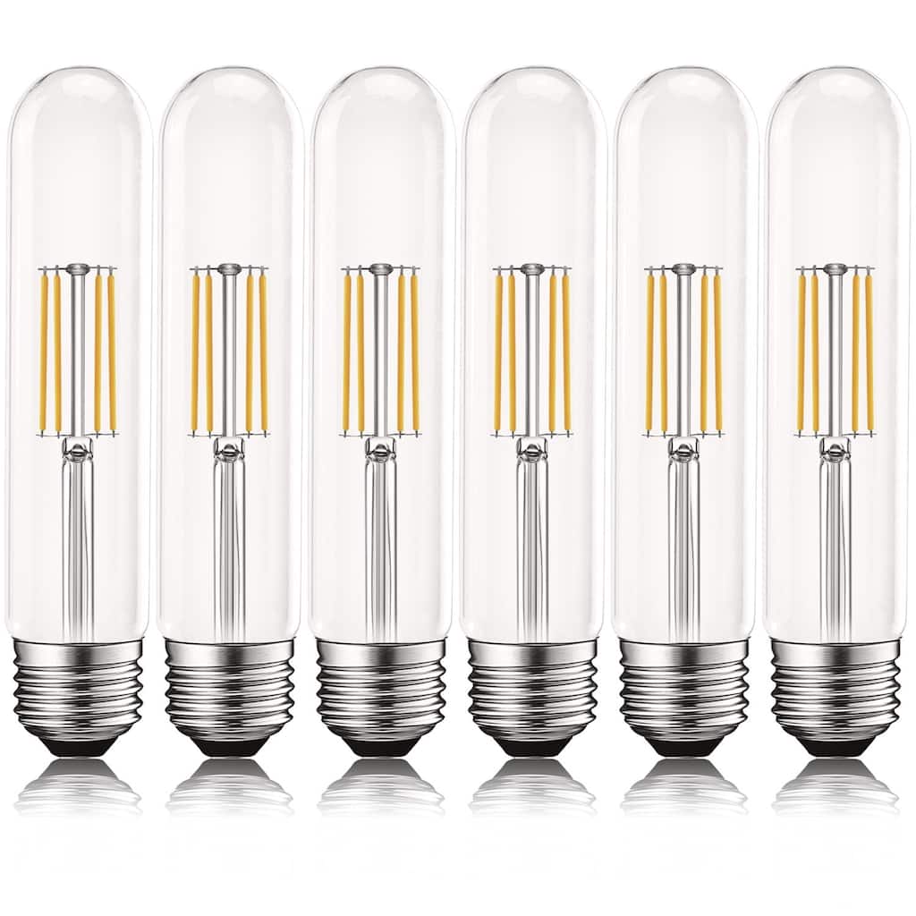 Luxrite Edison T9 LED Tube Light Bulbs 60W Equivalent 3000K Soft White 550 Lumens Dimmable 5W UL Listed E26 6 Pack
