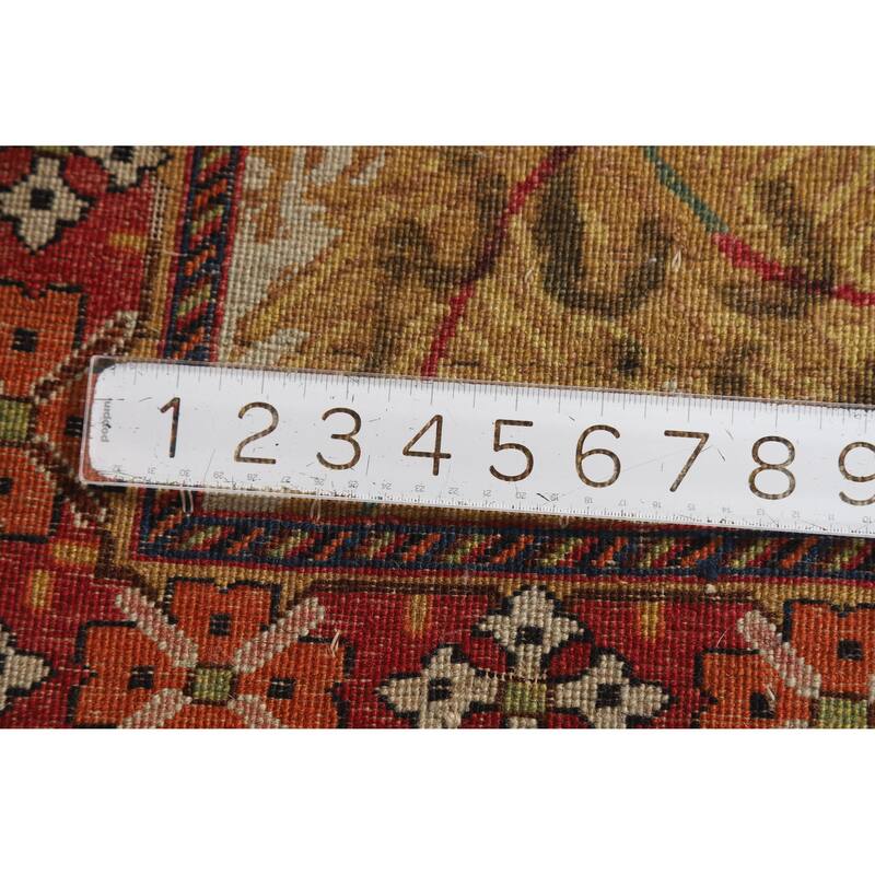 Vegetable Dye Karabagh Oriental Rug Hand-Knotted Wool Carpet - 4'2" x 5'11"