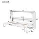 preview thumbnail 37 of 58, GDFStudio - Modern Wooden Murphy Bed Cabinet with LED Light and Desk