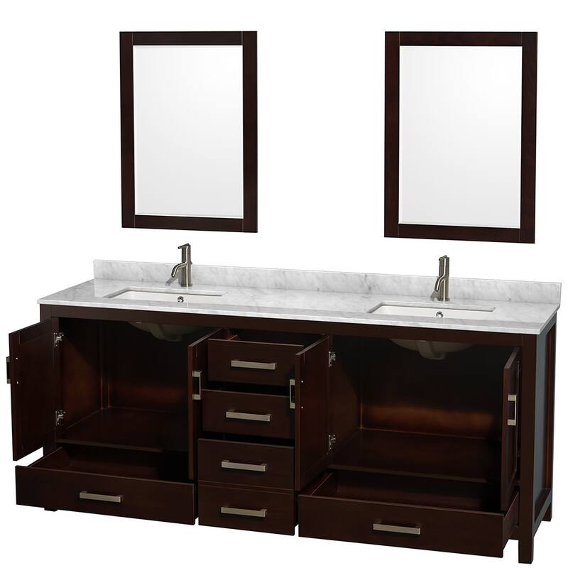 Wyndham Collection WCS141480DUNSM24 Sheffield 80" Free Standing Double