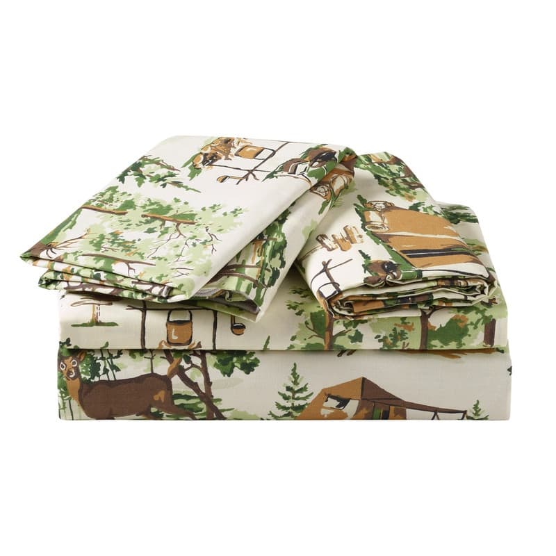 Camp Wandawega 250 Thread Count 100% Cotton Percale Sheet Set - Full