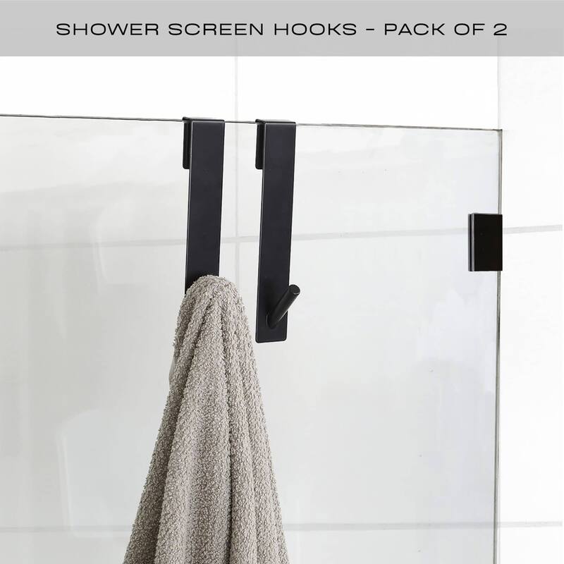 Shower Door Hooks Easy to Install for Frameless Glass Shower Doors - 7"L x 1.3"W x 0.10"D