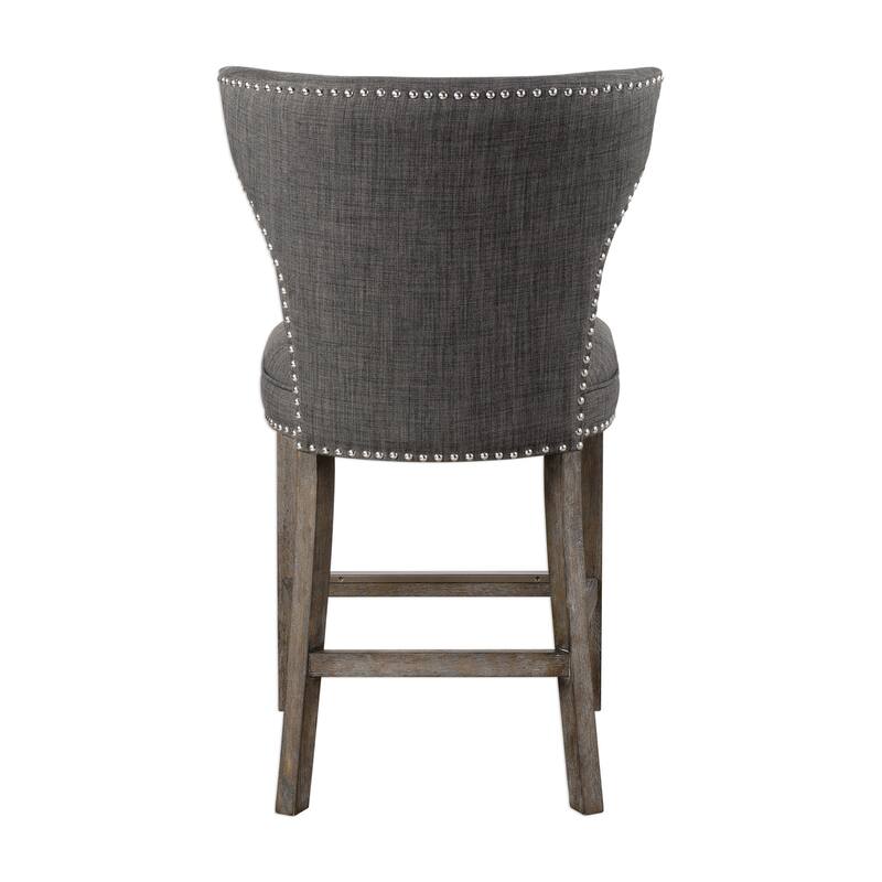 Uttermost Arnaud 20 1/2 Inch Wide Wood Frame Kitchen Stool with