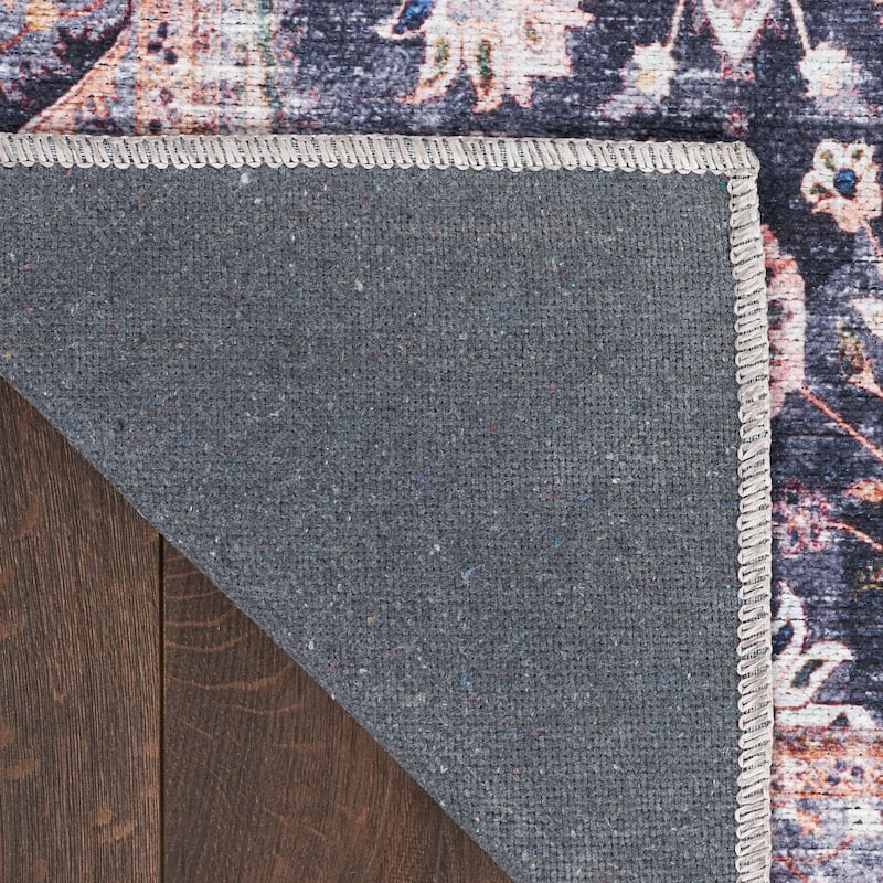 Brilliance Machine Washable Persian Vintage Medallion Area Rug