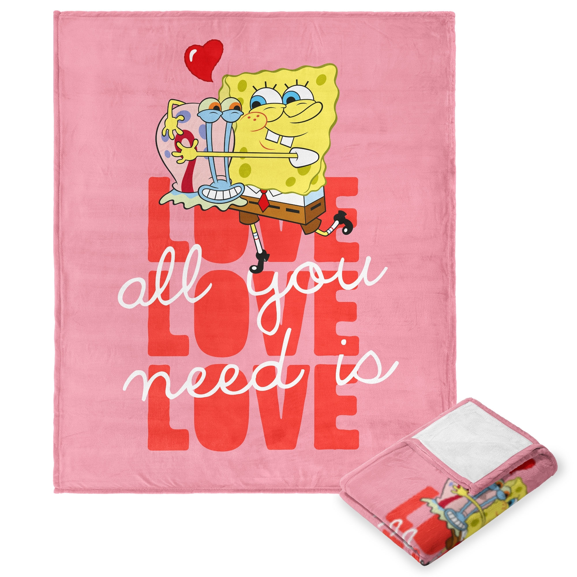 Nickelodeon Spongebob Need Love Silk Touch Throw Blanket