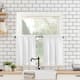 No. 918 Martine Microfiber Semi-Sheer Rod Pocket Kitchen Curtain Valance and Tiers Set