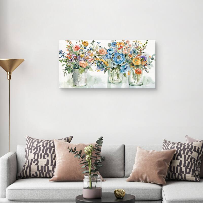 Flower Market Display Canvas Art Print