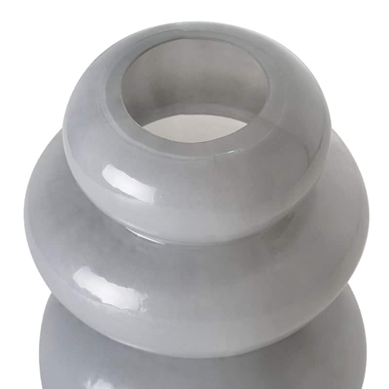 American Art Decor Cool Grey Cairns Glass Vase Set - 5.7" x 11.8" - 5.7" x 11.8"