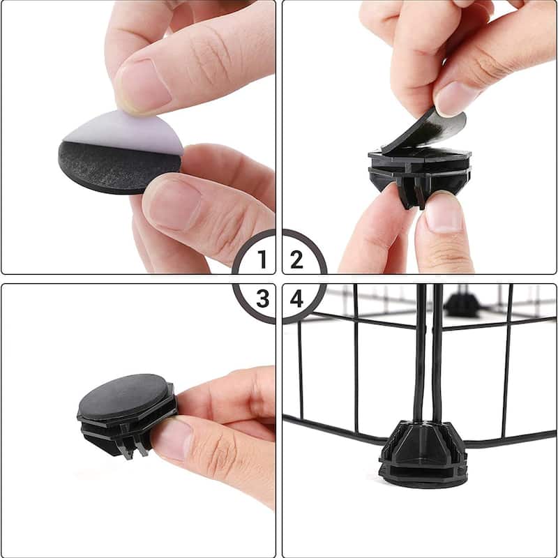 Black Metal Foldable Pet Playpen with Divider Panel for Indoor & Outdoor Use - 48.4"L x 24.8"W x 18.1"H