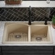 preview thumbnail 32 of 89, Karran Drop-In Quartz 33 in. 1-Hole 60/40 Double Bowl Kitchen Sink Kit