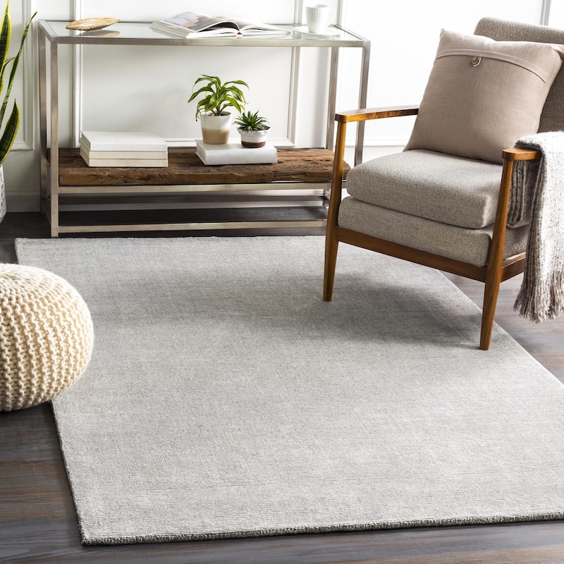 Livabliss Bari Casual Solid Area Rug - Grey - 2' x 3'
