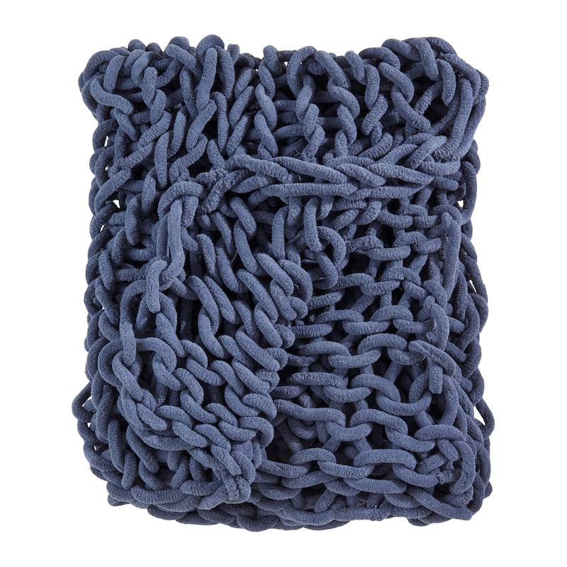 Textured Chunky Knit Cozy Throw