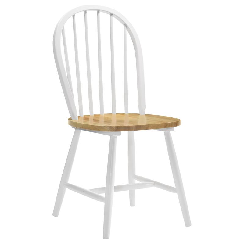 Allison 5-piece White Round Drop Leaf Dining Table Set
