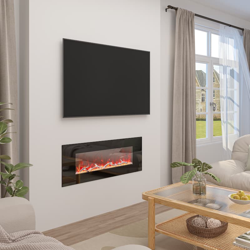 Wall-Mounted Electric Fireplace
