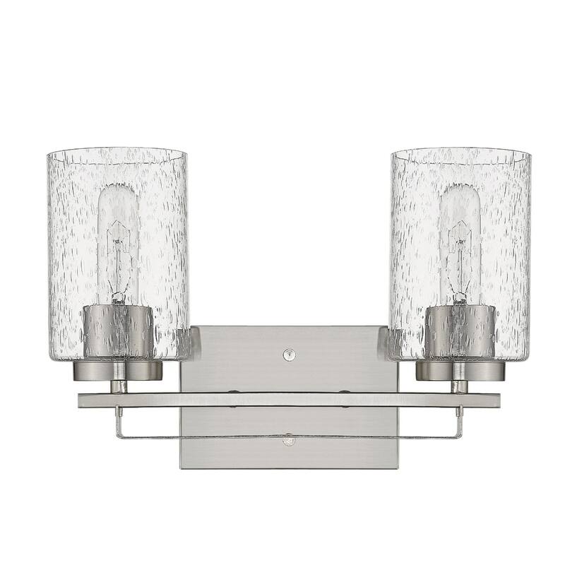 Modern Flush Mount Wall Light Fixture with Clear Bubble Glass Shade and LED Compatible for Bedroom