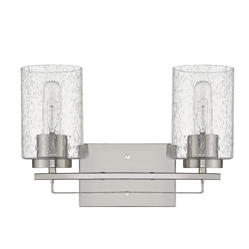 Modern Flush Mount Wall Light Fixture with Clear Bubble Glass Shade and LED Compatible for Bedroom