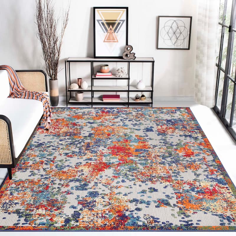 Superior Kalina Abstract Splatter Modern Indoor Outdoor Area Rug