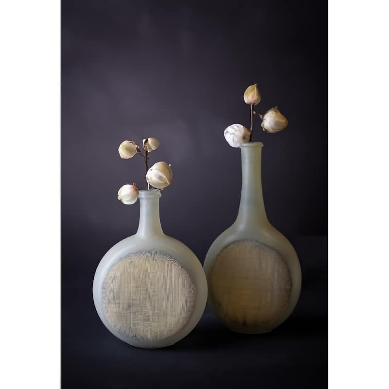 Glass Tabletop Bottle Vase - 14"