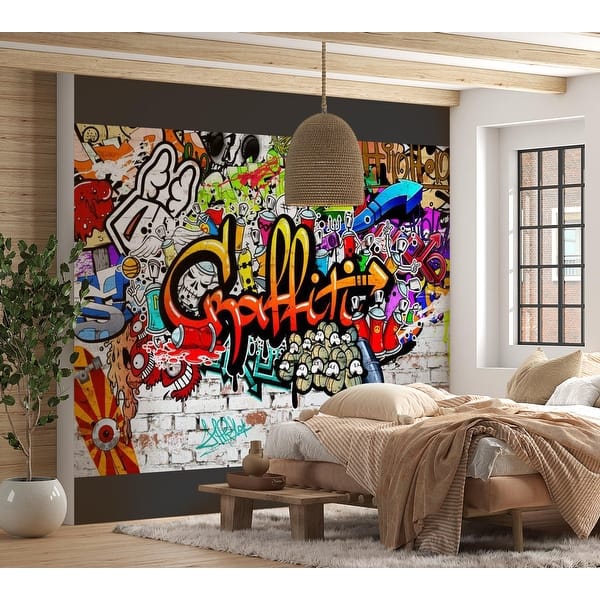 graffiti wallpaper bedroom