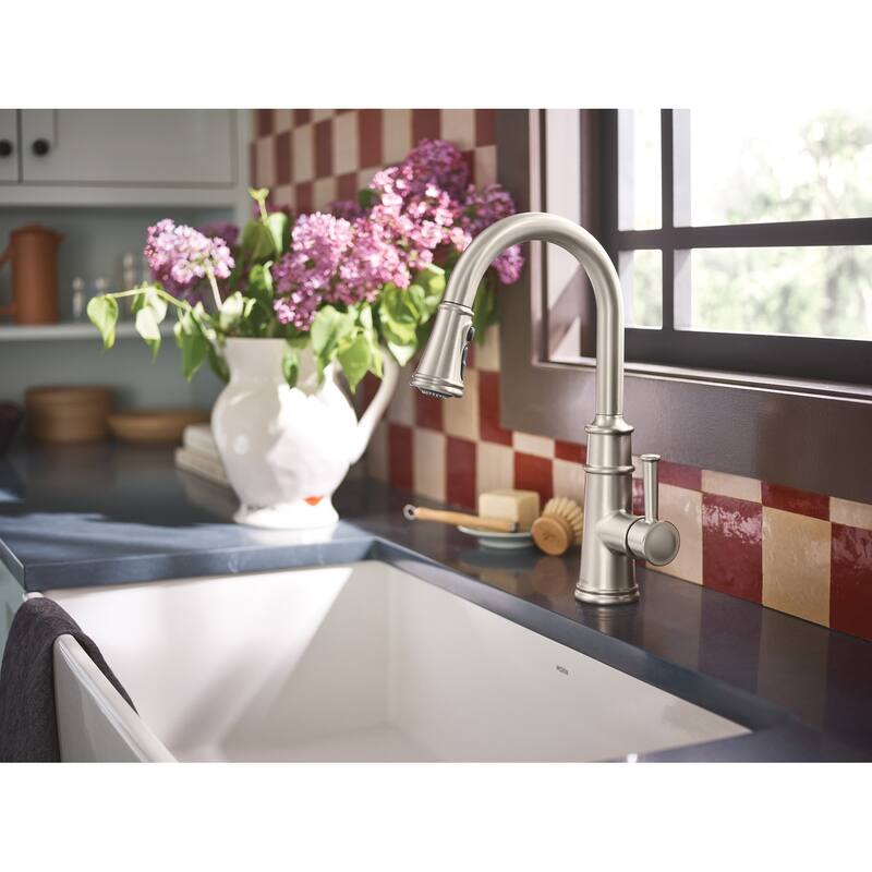 Moen Belfield 1.5 GPM One-Handle High Arc Pulldown Kitchen Faucet with