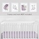 preview thumbnail 2 of 4, Lavender Purple Boho Shabby Chic Floral Collection Girl Wall Decor Art Prints Set of 4 Ivory Bohemian Watercolor Flower Elegant