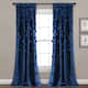 Silver Orchid Turpin Single Window Curtain Panel - 54"Wx84"L - Navy
