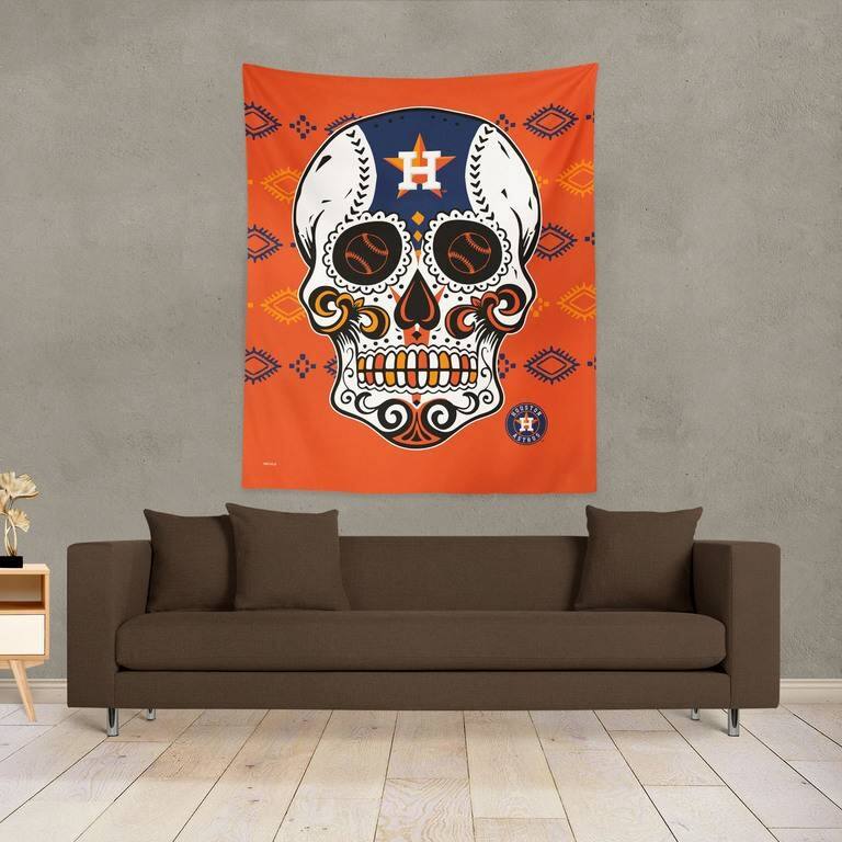 MLB Candy Skull Printed Wall Hanging