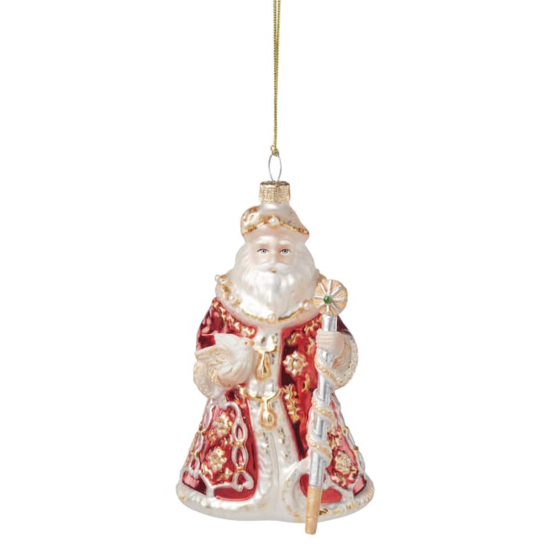 Lenox 2025 Blown Glass Santa Ornament