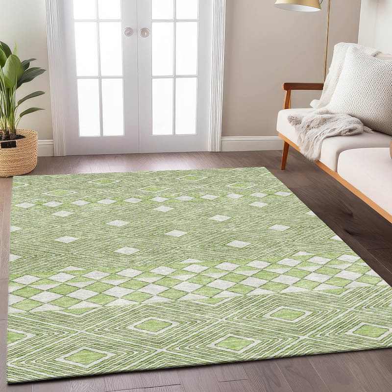 Machine Washable Indoor/ Outdoor Chantille Boho Moroccan Rug