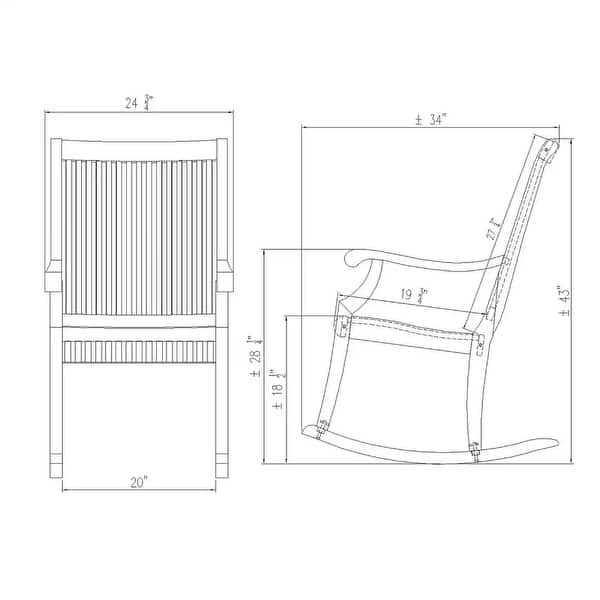 Cambridge Casual Chara Teak Outdoor Rocking Chair