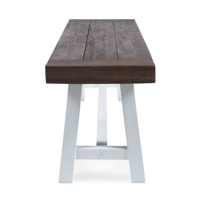 Christopher Knight Home Fletcher Outdoor 6-Piece Rectangular Acacia Wood and Wicker Dining Set