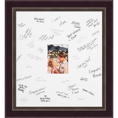 Signore Signature Mat Picture Frame - Autograph Photo Frame Guest Book Alternative for Weddings, Graduations, or Retirement