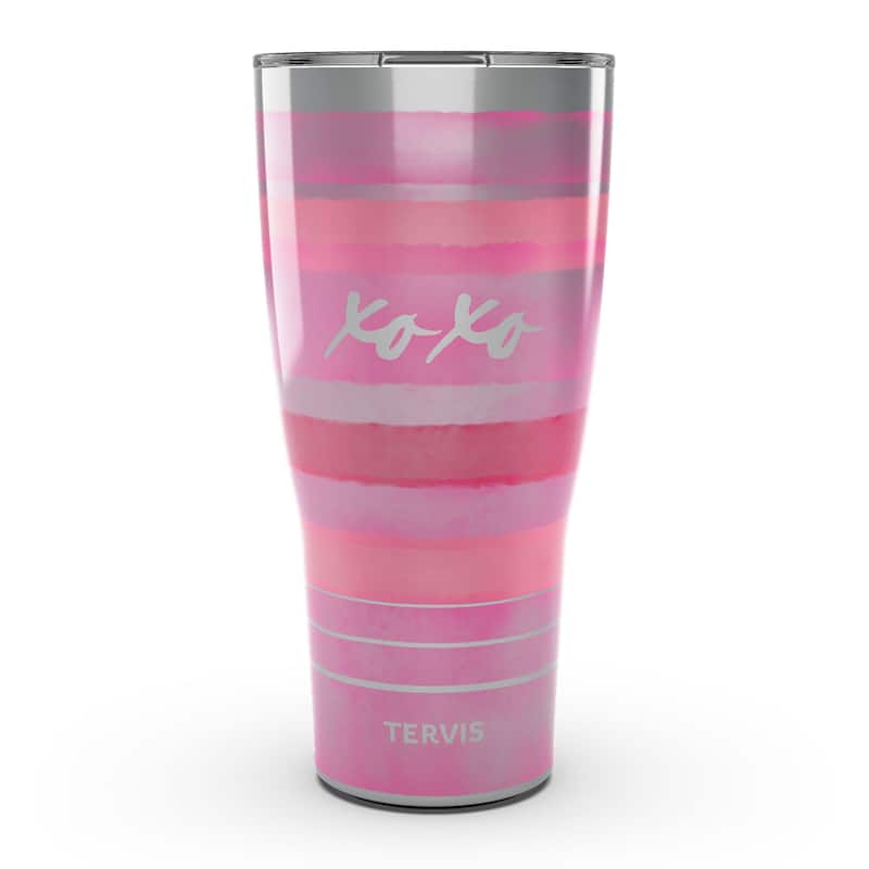 Tervis Traveler Valentine's Day XOXO Blush Triple Walled Insulated Travel Tumbler, Stainless Steel - 30oz