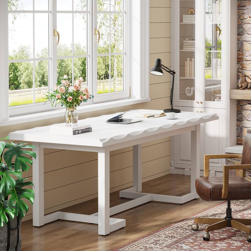 62-inch Rectangular Computer Desk Writing Table for Home Office